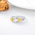 thumbnail image 5 of AOBOCO Christmas Gifts for Women Sunflower Ring Sterling Silver Sunflower Ring with Crystal Jewelry for Women, 5 of 7