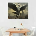 thumbnail image 2 of Nawypu  Animal Canvas Wall Art Painting Red-crowned Crane Picture on Canvas for Home Decoration Wall Art Pictures HD Canvas Prints, 2 of 4