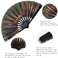 thumbnail image 4 of Boots On The Ground Hand Fan, Large Rave Folding Hand Fan for Men/Women, Holographic Folding Fan, Holographic Folding Popping Line Dance Fan, Handheld Clacking Fans, 4 of 7