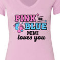 thumbnail image 4 of Inktastic Pink or Blue Mimi Loves You Women's V-Neck T-Shirt, 4 of 5