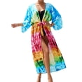 thumbnail image 4 of Sokhug Womens Kimono Style Swimsuit Cover Up Long Length Lightweight Open Front Beach Cardigan Wrap, 4 of 9