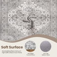 thumbnail image 6 of Janvonne Bohemian Grey Area Rug, Boho Chic Distressed Oriental Carpet, Washable Non-Slip Vintage Floral Rug for Living Room Bedroom,5'x7', 6 of 8