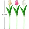 thumbnail image 2 of Namzi 20pcs Multicolor Tulips Artificial Flowers Fake Tulip Stems Real Touch PU Tulips Spring Floral Arrangements for Wedding Bouquet Home Room Party Centerpieces Decoration, 2 of 5