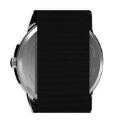 Timex Mens Easy Reader 35mm Watch – Silver-Tone Case White Dial with Black FastWrap Strap