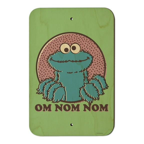 Sesame Street Cookie Monster Om Nom Nom Home Business Office Sign