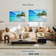 thumbnail image 4 of Elephant Stock Maldives Beach Coast Wall Art - Horizontal Canvas Wall Art - Living Room Wall Decor - Beach Canvas - Blue And Beige Decor - 39" x 26", 4 of 8