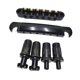 thumbnail image 5 of Conjunto de puente y de rodillos para guitarra eléctrica, selletas ajustables y fiables, accesorios para instrumentos musicales para reparacion Negro, 5 of 8