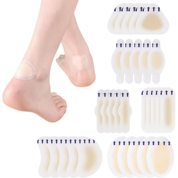 30 Pcs Blister Bandages for Feet, Invisible Hydrocolloid Bandages, Waterproof Gel Liquid Bandage for Skin, Hydrocolloid Patch Use for Prevent and Recover Blisters On Toes and Heels