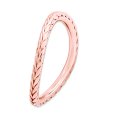 thumbnail image 3 of Bague Ondulée en Argent Sterling Stackable Expressions Poli Plaqué Rose Taille 8, 3 of 3