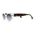 thumbnail image 6 of Womens Mod Urban City Hipster Rectangle Cat Eye Plastic Sunglasses Clear Tortoise - Smoke, 6 of 8