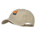 thumbnail image 2 of Arizona State Flag Map Embroidered Washed Cap - Khaki OSFM, 2 of 5