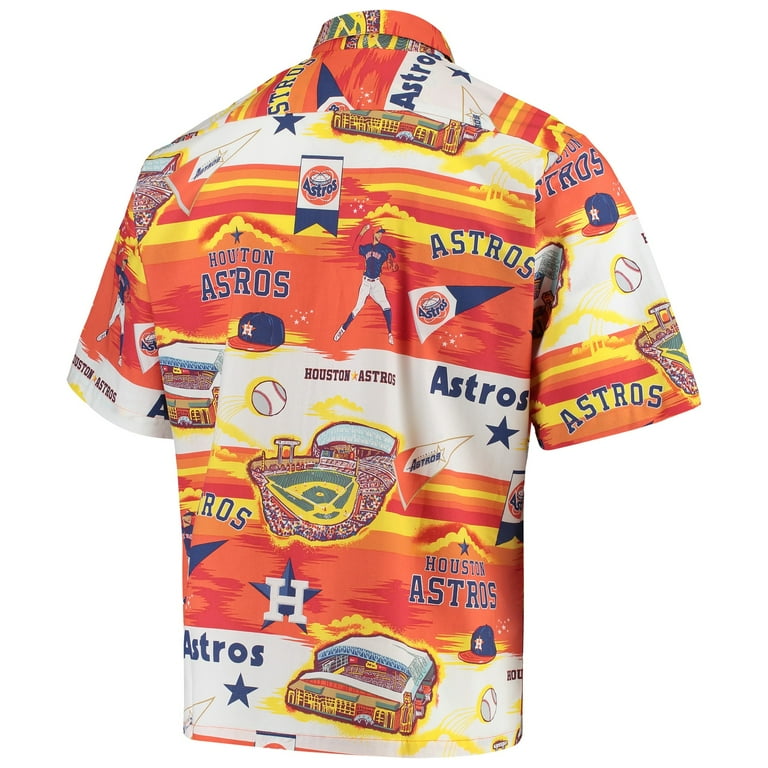 Men's Reyn Spooner Orange Houston Astros Scenic Button-Up Shirt 