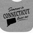 thumbnail image 4 of Inktastic Someone in Connecticut Loves Me Boys or Girls Baby Bib, 4 of 4