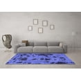thumbnail image 3 of Ahgly Company Indoor Square Persian Blue Bohemian Area Rugs, 6' Square, 3 of 4