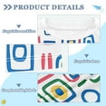 thumbnail image 2 of FORMRS Boys Rash Guard Short Sleeves Swim Shirt Quick Dry UPF 50+ Sun Protection, Sizes 3-12T, Blue Retro Pattern, 2 of 6