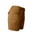 thumbnail image 4 of DYMADE Women's Summer Thin Workwear Solid Mid Waist Button Casual Cargo Shorts, 4 of 5