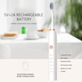 thumbnail image 4 of Toothbrush, Toothbrush With 8 Brush Heads, Smart 5-speed Timer Toothbrush IPX65, 4 of 7
