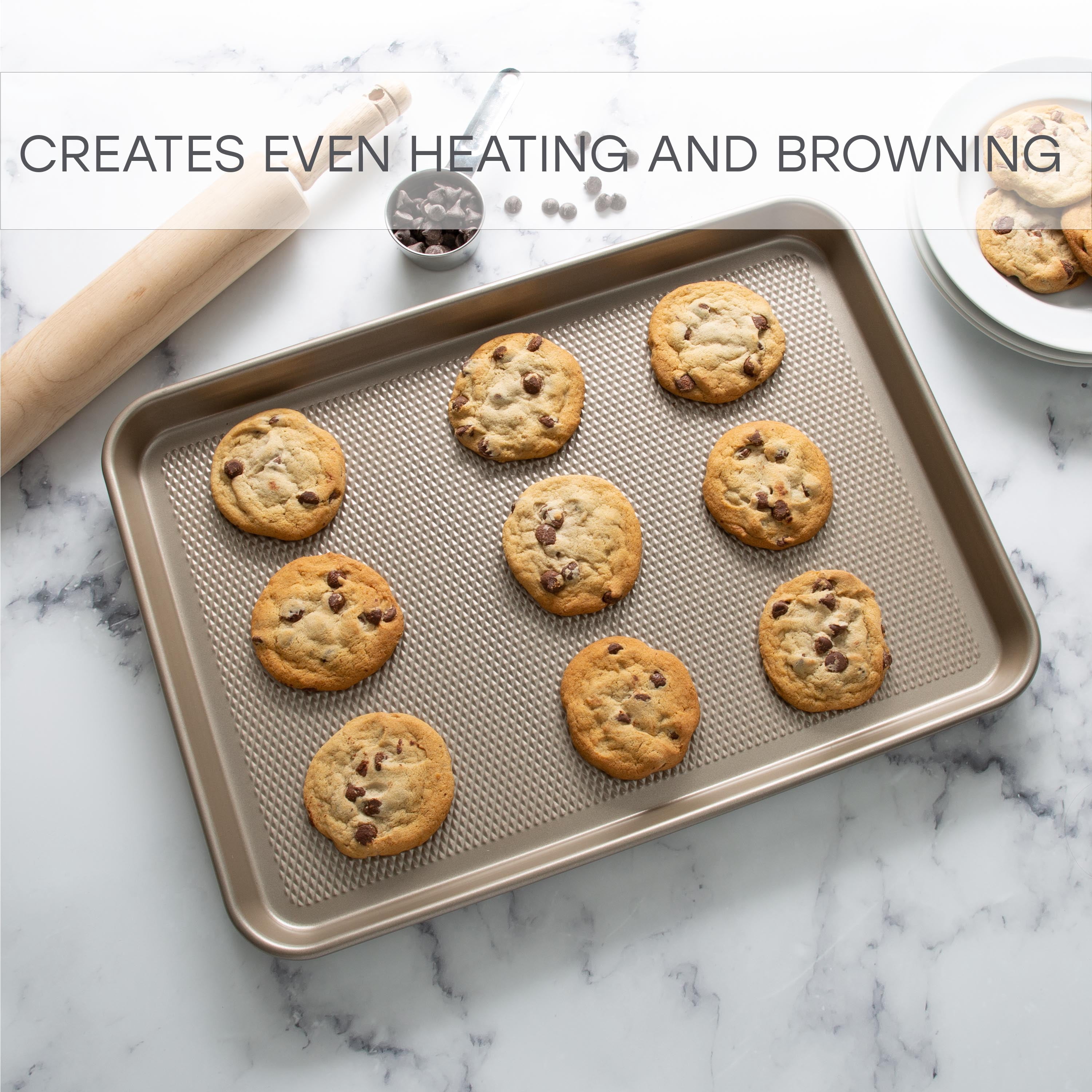 Kitchen Details Pro Series 17.5" x 11.8" Large Nonstick Baking Sheet with Diamond Base