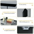 thumbnail image 5 of Kadyn Hidden Cat Washroom, Cat Furniture Cabinet, Cat Litter Box Enclosure with Double Doors for Large Cat and Kitty-Gray, 5 of 8