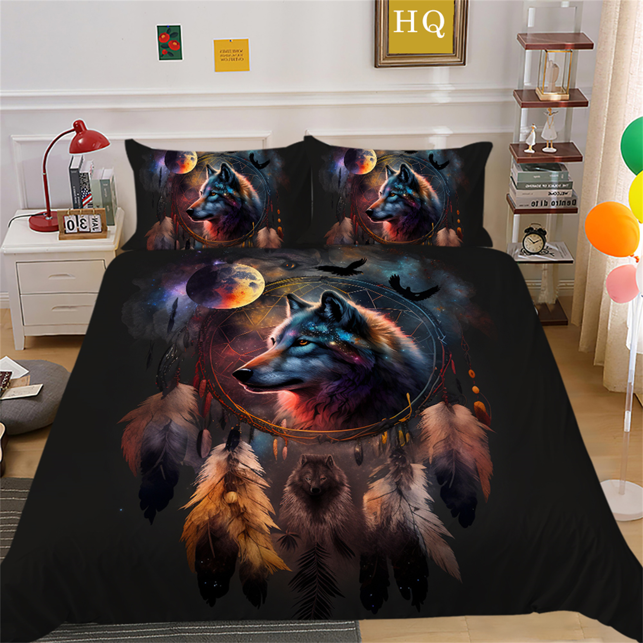 3D Wolf Duvet Cover Set Luxury Bed Comforter Covers Adult Bedclothes