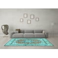thumbnail image 3 of Ahgly Company Indoor Round Persian Light Blue Traditional Area Rugs, 8' Round, 3 of 4