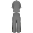 thumbnail image 7 of Ailaofu Womens Plus Size Lounge Sets 2 Piece Outfits Short Sleeve Pullover Tops Wide Leg Pants Summer Travel Outfits, 7 of 7