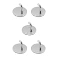 thumbnail image 1 of sweethay Colgador de pared autoadhesivo de acero inoxidable para sala de estar, baño, baño, cocina, gancho sin perforaciones, plateado Type2 NO2, 1 of 6