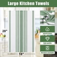 thumbnail image 4 of Simmore Kitchen Towels 18"x28"(6 Pack, Grass Green), Large Cotton Striped Hand Towels Kitchen with Hanging Loop, Reusable Absorbent Dish Cloths for Washing Dishes, 4 of 8