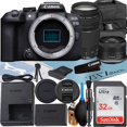 thumbnail image 1 of Canon EOS R10 Mirrorless Camera with RF-S 18-45mm + EF 75-300mm Lens + SanDisk 32GB Memory Card + Case + ZeeTech Accessory Bundle, 1 of 10