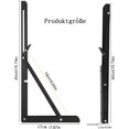 thumbnail image 2 of Klappkonsole, 2 Stück Schwerlast-Klapptisch Wandklappregalhalterungen Belastbarkeit 50 kg, für platzsparende Heimküche Klapptisch Wandmontage Schwarz, 2 of 6