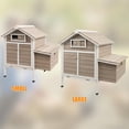 thumbnail image 7 of Gowoodhut Chicken Coop Wooden Poultry Cage Outdoor with Nesting Box, Legs, Tray, 7 of 7