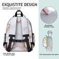 thumbnail image 5 of White Rose Gold Marble Pattern Backpack for School,Cute School Bag,Schoolbag with Adjustable Shoulder Straps & Padded Back,15.25"x11.5"x5.25", 5 of 5