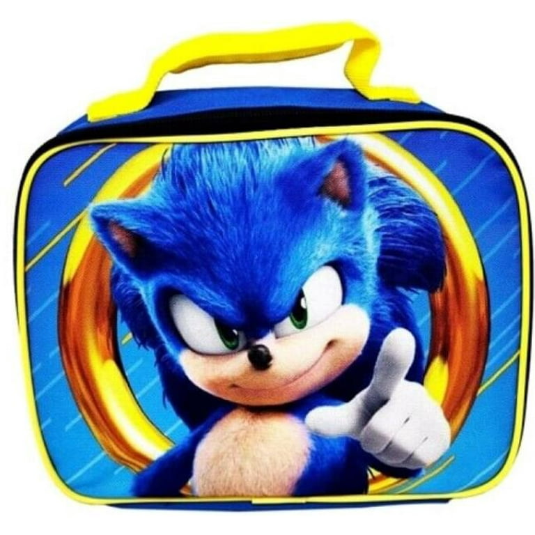 Personalized 16 Inches Sonic the Hedgehog Allover Large Backpack Plus  Matching Lunch Bag Set 