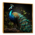 thumbnail image 2 of Designart "Graceful Elegance Displayed By A Peacock III" Animals Peacock Floater Framed Wall Art Prints, 2 of 5