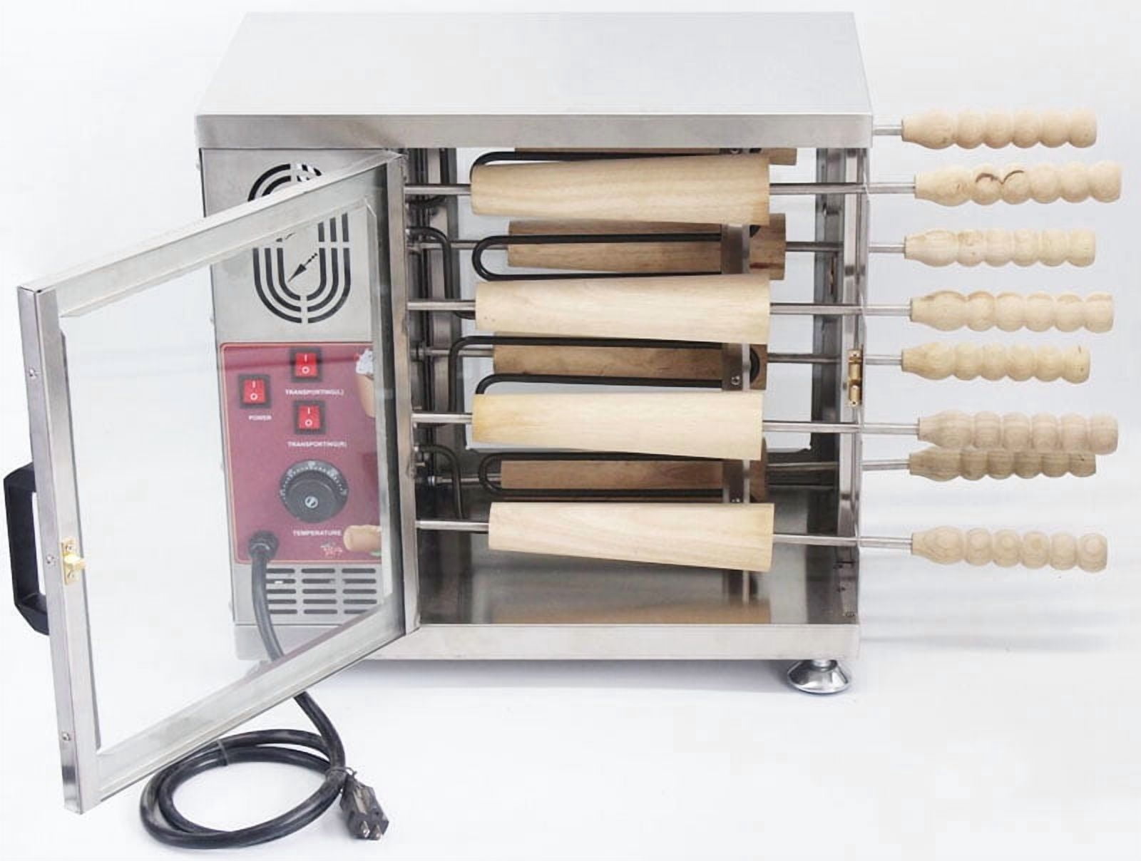 Commercial Electric Ice Cream Cone Cake Roll Maker Cake Oven Machine with 16pcs Roll Mold 110V