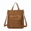thumbnail image 1 of Bolso de hombro de pana retro para mujer Bolso cruzado de color puro (marrón) Likrtyny Para estrenar, 1 of 9