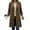 1-Brown, variant on Single Breasted Coat for Women Thicken Wool Stand Collar Pea Coats Inner Lining Pocket Jacket Casual Long Sleeve Mid-Long Overcoat with Pockets