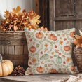 thumbnail image 6 of Orange Pumpkin Fall Throw Pillow Covers 18x18 Inch Set of 2 Pink Floral Black Outdoor Farmhouse Cottage Autumn Decorations Decorative Throw Pillows Cases for Home Living Room Couch Decor, 6 of 6