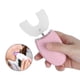 thumbnail image 2 of Cepillo de dientes eléctrico en forma de U de silicona recargable para blanquear los dientes en el hogar (rosa), 2 of 10