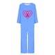 thumbnail image 4 of Puntoco Conjunto De Pantalones Y Manga Larga Con Cuello Redondo Y Estampado De Cáncer De Mama Para Mujer, Color Azul Cielo, Xl, 4 of 4