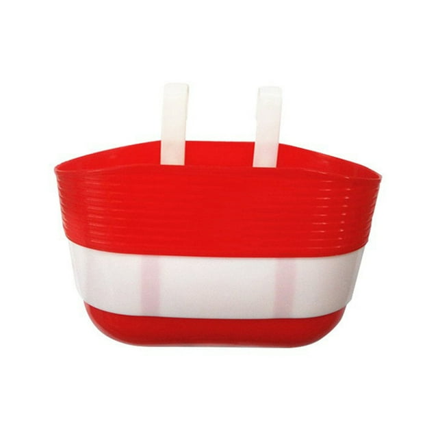 CSChome Cycling Bike Basket Bicycle Basket Large Capacity Bright Color Strong Load-bearing Smooth Edge Easy Installation Kids Scooter Organizer