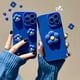 thumbnail image 2 of Funda suave con flores en 3D para iPhone, carcasa bonita, coreana, francesa, Color caramelo, Simple, azul Klein, para iPhone 14, 13, 12, 11 Pro Max, X, XS, XR, 8 plus Fivean unisex, 2 of 2