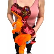 15 T-Rex Dinosaur - Reversible Sequins - Orange, Red, Gold
