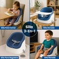 thumbnail image 4 of Asiento Elevador para Bebé Booster 3 en 1 Portátil con Bandeja para Comer y Respaldo Ajustable Silla Infantil para Alimentación Viajes Entrenamiento Comedor Bebés de 6 Meses a 3 Años, 4 of 8
