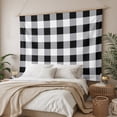 thumbnail image 3 of Vintage Farmhouse Tapestry for Bedroom Wall Hanging Tapestry, Black and White Checkered Ceiling Backdrop Tapestries Poster Blanket Wall Decor for Teens Room Living Room Dorm 59" x 90", 3 of 8