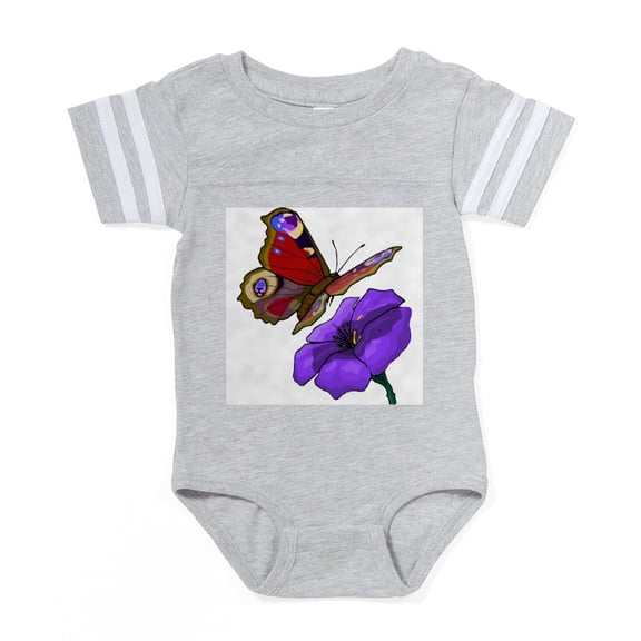 CafePress - Butterfly 4 - Cute Infant Baby Football Bodysuit