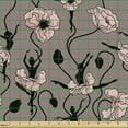 thumbnail image 2 of Ambesonne Abstract Fabric by the Yard Upholstery, Dancers and Flowers, 1 Yard, Rose Black Dried Rose, 2 of 5