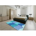 thumbnail image 5 of Ahgly Company Machine Washable Indoor Rectangle Transitional Blue Area Rugs, 2' x 5', 5 of 7