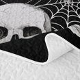 thumbnail image 5 of Erosebridal Spooky Crow Quilt King, Halloween White Rose King Coverlet Set for Boys Girls, Black White, 3pcs 1 Bedspread and 2 Pillowcases, 5 of 7