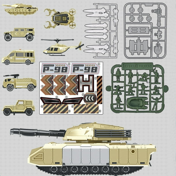 Discount Galore Children s Tank Military Base Combination Series Toys Wholesale Combination Assembled Tank Storage Military Combination Plastic